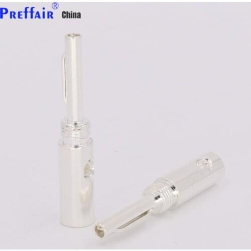 8pcs/lot Silver plated Banana plug banana adapter Silver Banana Connectors