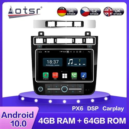 For VW TOUAREG 2010 - 2019 Android 10 Car HD Multimedia DVD Player 4G 64GB Auto GPS Navigation Stereo Radio Headunit DSP Carplay