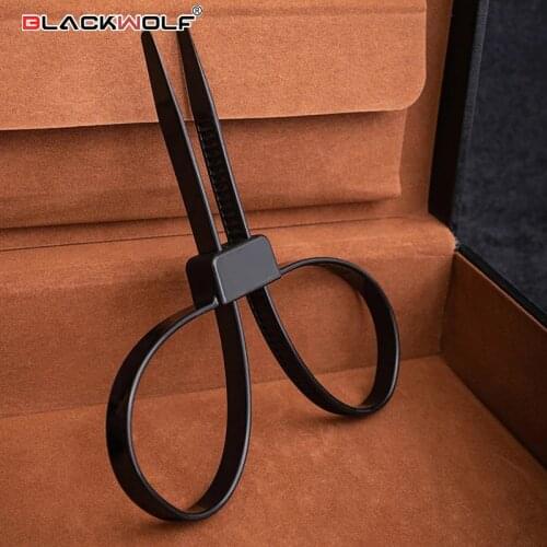 BLACKWOLF Disposable Bondage Handcuffs Black PVC Wrist Restraint Belt BDSM Sex Toys for Women Couples Adult Games SM Products