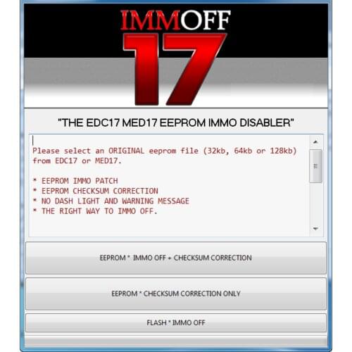 EDC17 cheksum & Immo Off MED17.5 EDC17C46 EDC17C46 EDC17C 2019 IMMOFF17 exclusif - exclusive