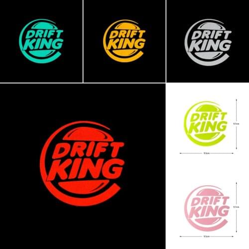 JDM SDRIFT KING Reflective Car Sticker Decal Funny Boosted Vinyl Black Silver