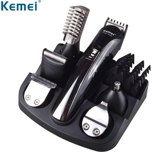 Kemei 600 6 in 1 Electric Hair Beard Trimmer Rechargeable Hair Clippers Shaving Machine Men Styling Tools Shaver Razor KM-600