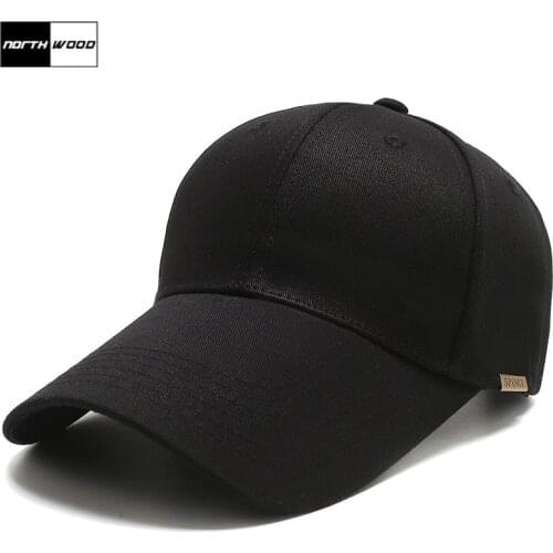 NORTHWOOD Long Brim Golf Black Cap Quality Brand Summer Mens Baseball Cap Solid Dad Hat For Women Gorro Snapback Bone Casquette