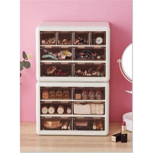 Creative Combinable Drawer Organizer Storage Box Desktop Stationery Sundries Makeup Organizer Box For Home Office