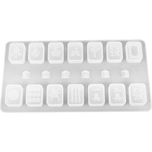 Mahjong Silicone Mould Candy Chocolate Mold Diy Fondant Cake Decorating Tool Kitchen Baking Supplies