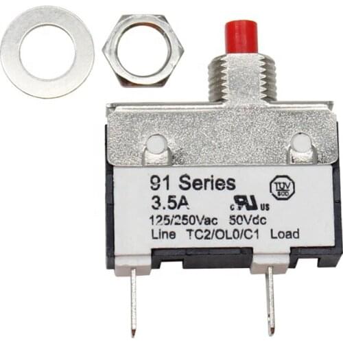 Miniature Kuoyuh 91 series 3.5 amp motor thermal circuit breaker
