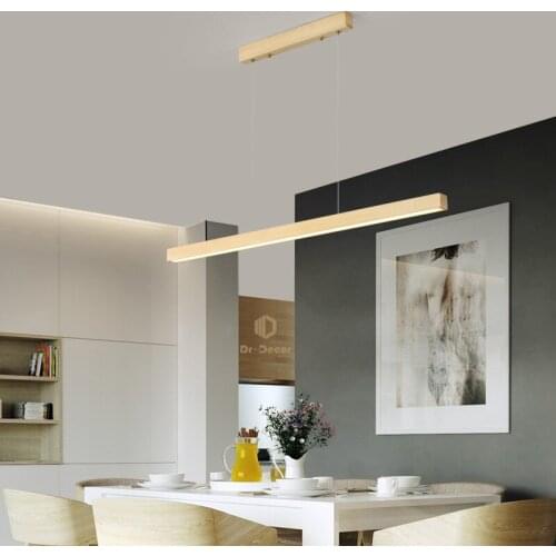 Minimalism LED Wooden Pendant Light for Home Office Dining Room Bedroom Decoration Hanging Pendant Lamp Indoor Lighting Decor