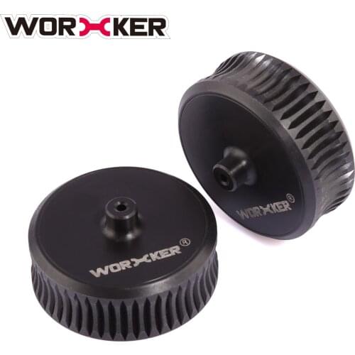 2Pcs Worker ABS Modified Straight Grained Flywheel Wheel(matching to flat flywheel cage) for Nerf STF/ CS-18 (Power Type)- Black