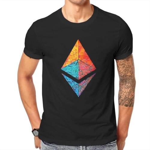 Men Caustic Acid ETH crypto, Etherium Anime Coin Cool Graphic Classic Hot Sale Tshirt