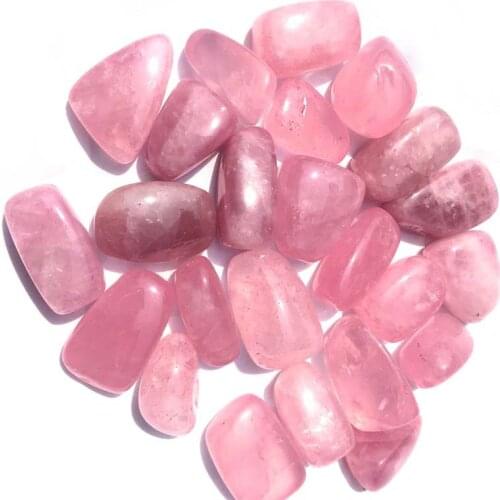 Natural Pink Quartz Crystal Stone Rock Chips Lucky Healing Natural Stones and Minerals Health Decoration Furnishing article