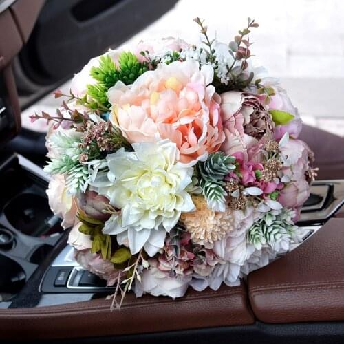 New Fashion 2020 Artifical Flowers Wedding Bouquets Peony Bride Wedding Accessories Holding Bouquets