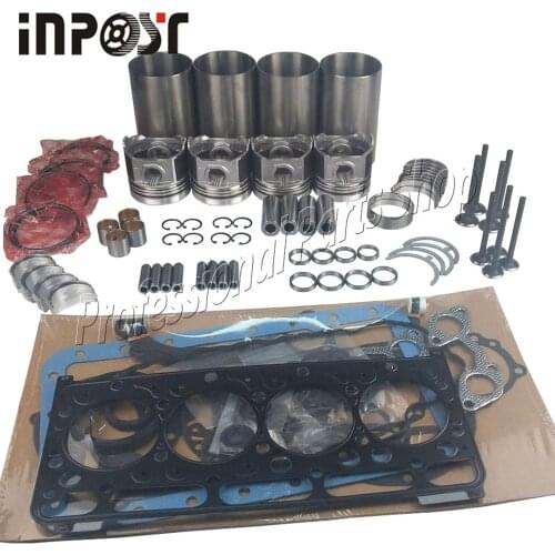 New V2203 Overhaul Rebuild kit liner Piston Gasket for Kubota V2203 Thomas bobcat Scat Track 753 763