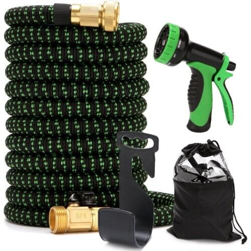 Garden Hose 25 ft Water Hose Sprayer Nozzle, Expandable and Flexible Retractable, Collapsible, Lightweight Hose for Outdoors