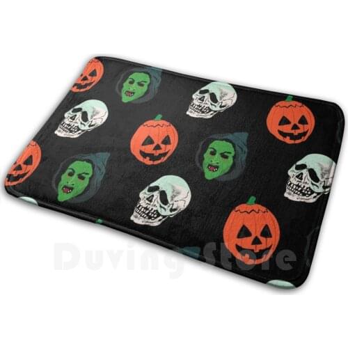 Silver Shamrock Carpet Set Mat Rug Carpet Anti-Slip Floor Mats Bedroom Halloween Iii 3 Three Season Witch Skull Skeleton Crone