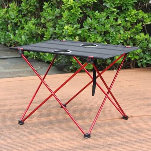 Portable Foldable Desk Outdoor Camping Table Furniture Computer Bed Ultralight Aluminium Hiking Climbing Picnic Folding Tables