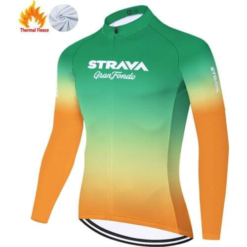 Strava Winter Thermal Fleece Heren Roupa Masculino Bike Tricotas Men Cycling Jersey Maillot Ciclismo Hombre Ciclismo