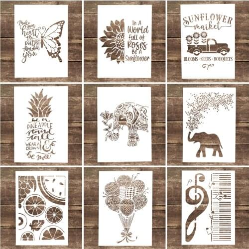 A4 Size DIY Craft Sunflower Stencil For Wall Painting Scrapbooking Stamping Album Decorative Embossing Paper Card