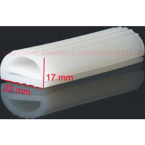 22 mm x 17mm high temperature oven silicone e shape rubber seal strip weatherstrip