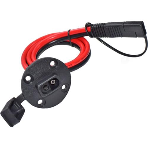 SAE Socket Sidewall Port Weatherproof Universal SAE Connector 10AWG 60cm 30A SAE Cable for Motorcycles Solar Generator Battery