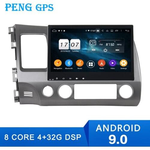 10.1" Android 9.0 Car no DVD Player GPS Radio for Honda CIVIC 2006-2011 navigation multimedia stereo auto Headunit DSP