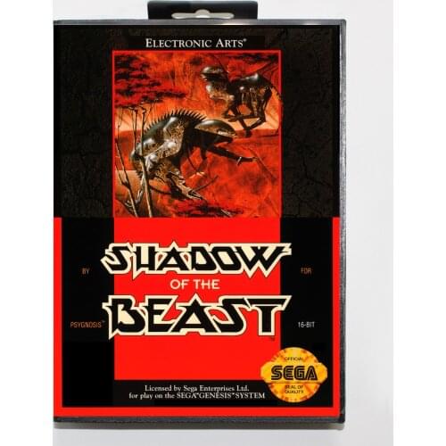 Shadow of the Beast 16bit MD Game Card For Sega Mega Drive/ Genesis with Retail Box