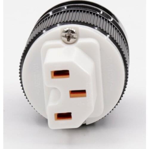 2pieces HIFI Red copper IEC connector AC power plug for DIY power cable