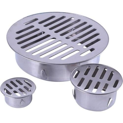304 Stainless steel balcony roof round large displacement anti-blocking floor drain outdoor Plane Insertion Floor Drain