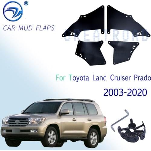 4pcs For Toyota Land Cruiser Prado 2003 - 2020 Front Rear Car Mud Flap Splash Guard Mudflap Mudguards Fender Liners Shield Apron
