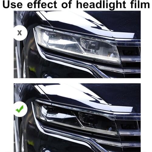 AEP TPU Blackened Transparent Car Headlight Protective Film Anti-scratch For Volkswagen Touareg 2018 2019 2020 Car Accessories