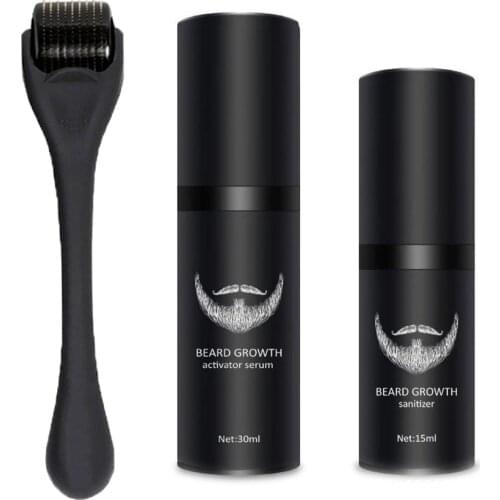 Beard Growth Oil Activator Serum Balm for Facial Hair Regrowth and Thickness for Bearded Men 100% Organic Beard Growth Serum