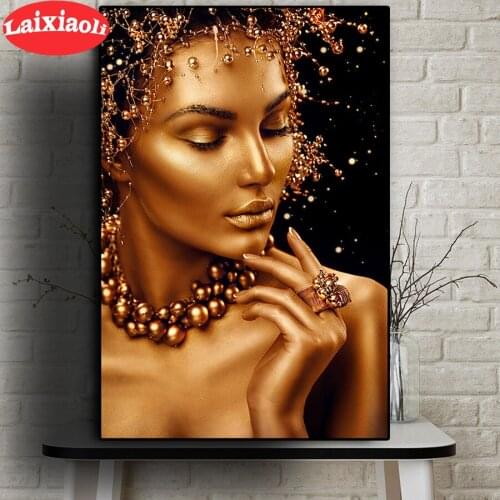Diamond painting Fashion makeup woman Decorative painting artwork diy square drill round Cross Stitch diamond Mosaic embroidery