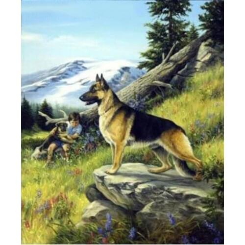 Love.Thanks Animal Daimond Painting Pet Dog Diamond Painting 5D Needlework Diamond Painting Full Drill Kits Rhinestone