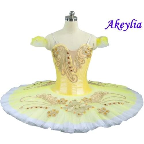Free Shipping Peach Yellow Sugar Plum Fairy Ballet Tutu For Girls Profesional Performance Cinderella Costumes Tutus Female