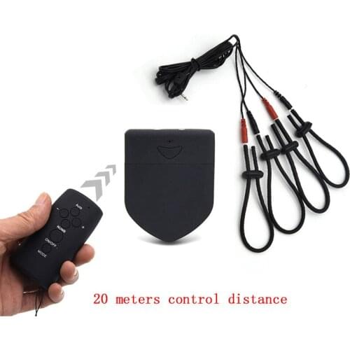 Wireless Remote Control Electric Shock Penis Ring Electro Shock Cock Rings Male Masturbator Physiotherapy Ring Sex Toys For Men