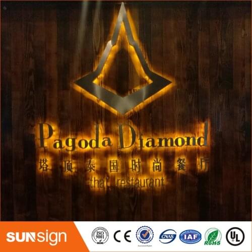 Aliexpress Stainless steel backlit sign shop front Signage LED 3D illuminated letters signs for Advertising customized