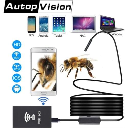 F140 8MM Endoscope Inspection Camera 1200P Semi Rigid Hard Tube Endoscope Wifi Borescope Snake Video Camera For Iphone