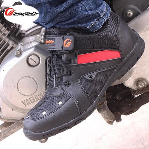 New Microfiber Leather Motorcycle ankle Boots Breathable Racing Shoes steet Moto Motocross Motorbike cycling Boots Shoes