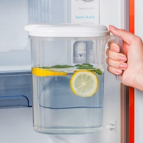 Kitchen Transparent Sealed Cold Water Bottle Household Large-capacity Cool White Water Cup Teapot Jug Water Juice Jug 1800ml 1PC