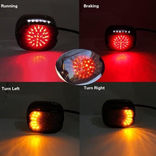 Motorcycle LED Brake Tail Light License Plate Lamp For Harley Sportster 883 1200 XL Touring Softail Dyna Electra Glide Taillight