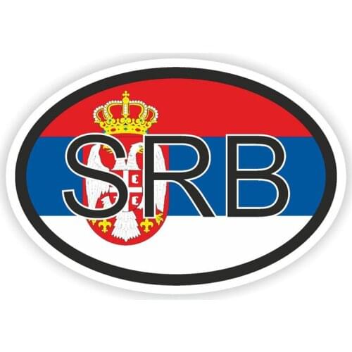 Flag Personality SERBIA Country Code Car Sticker Automobiles Motorcycles Exterior Accessories Vinyl Decal for Boat Laptop Fridge