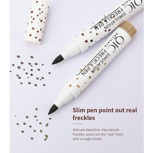 Natural Lifelike Freckle Pen Waterproof Long Lasting Dot Spot Pencil Makeup Tool Soft and natural color rendering
