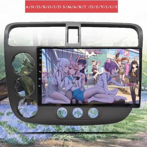 Octa core Android 10 6G 128G 9' IPS screen GPS Navigation Multimedia Auto car DVD player HU for Honda Civic 2000 - 2006