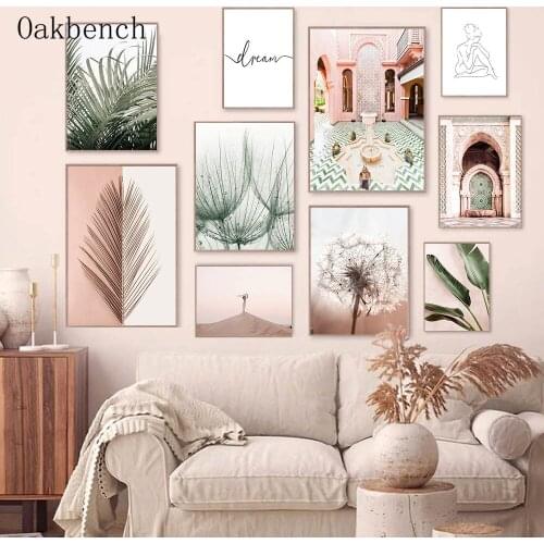 Dandelion Poster Plant Leaves Wall Art Prints Mosque Door Canvas Art Painting Abstract Wall Pictures For Living Room Decor