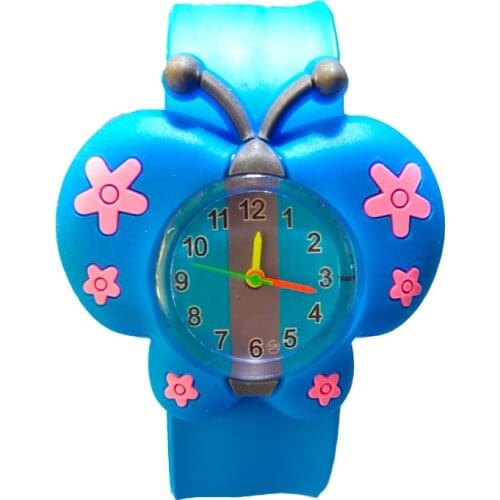 Wholesale 10pcs Cartoon Children Watch Butterfly Shape Flap Sports Kids Watches for Boys Girls Students Christmas Gift Clock