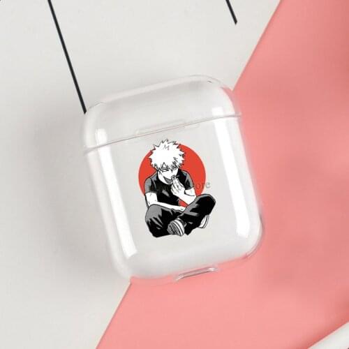 Bakugo My Hero Academia Clear Cases For Apple Airpods 1 2 Earphone Bluetooth Wireless Cover For Airpods 2 1 Coque