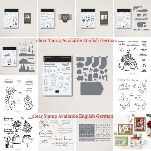 Polar Bear Penguin Christmas Stamps And Dies New Arrival 2021 Scrapbook Diary Decoration Stencil Embossing Template Diy Albums