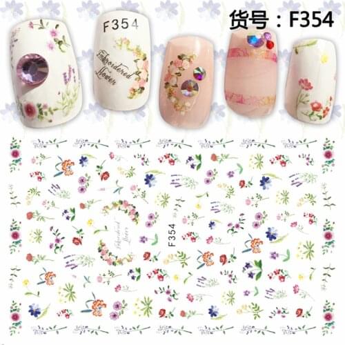 SUPER THIN SELF ADHENSIVE 3D NAIL ART NAIL SLIDER STICKER TULIP VIOLET STRAMONIUM LILY BUG BUTTERFLY F351-360