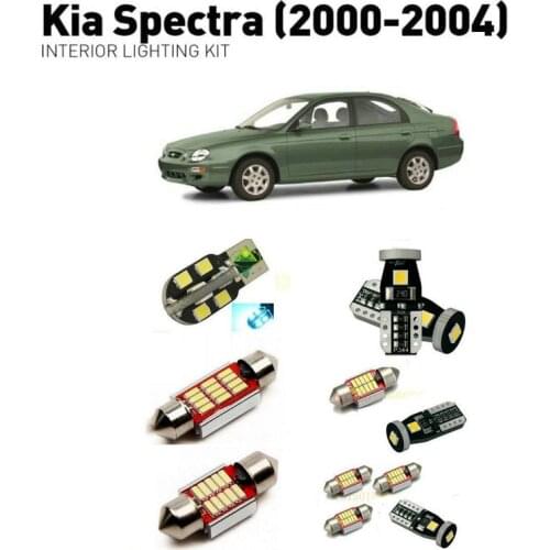 Led interior lights For Kia spectra 2000-2004 6pc Led Lights For Cars lighting kit automotive bulbs Canbus
