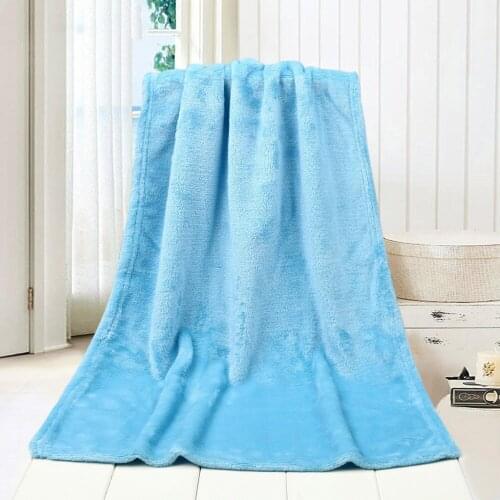 95x160cm Soft Warm Coral Fleece Blanket Winter Sheet Bedspread Sofa Plaid Throw Light Thin Mechanical Wash Flannel Blankets