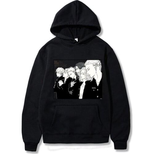 Tokyo Avengers Man Hoodie Hip Hop Anime Pullovers Tops Loose Long Sleeves Autumn Man Cloth